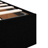 Łóżko ottoman z materacem Czarny 90 x 200 cm tkanina