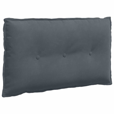 Poduszka na plecy Ciemnoszary 80 x 50 cm Tkanina sztruksowa