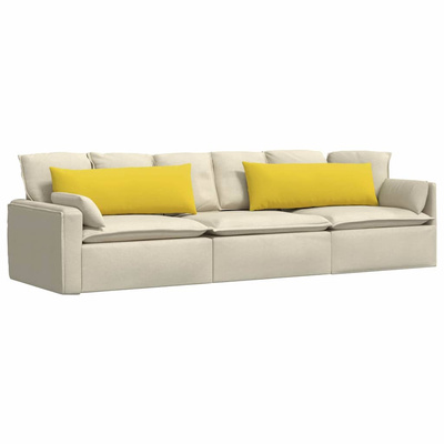 Poduszki na sofę 2 pcs Jasnożółty 120 x 40 cm tkanina