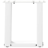 Nogi do stolika kawowego w kształcie litery U 2 szt. Białe 30x(30-31) cm Stal