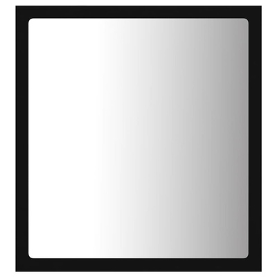 vidaXL Lustro łazienkowe LED, czarne, 40x8,5x37cm, akryl