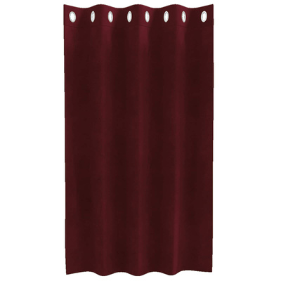 Zasłony zaciemniające 2 pcs Czerwone wino 140 x 140 cm Aksamit