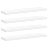 vidaXL Półki ścienne, 4 szt., białe, 90x23,5x3,8 cm, MDF