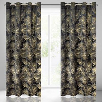 Zasłona Stella czarna 140x250