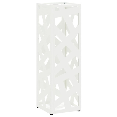 Stojak na Parasol Deszczowy Biały 15,5 x 15,5 x 49 cm Stal