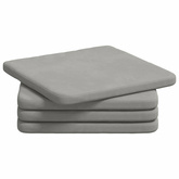 Poduszki na siedziska 4 pcs Jasnoszary 40 x 40 x 3 cm