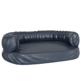 vidaXL Ergonomiczne legowisko dla psa, ciemnoniebieskie, 75x53 cm