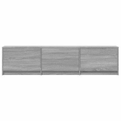 Szafka RTV z LED 165x34x40 cm Szary Sonoma Drewno inżynieryjne