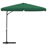 Parasol ogrodowy na stalowym słupku, 300 cm, zielony