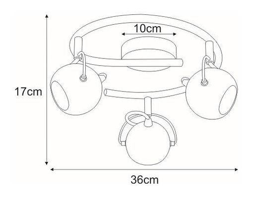 Lampa sufitowa K-8002/3G CHR z serii SALVA CHROM KAJA