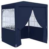vidaXL Namiot imprezowy ze ściankami, 2x2 m, niebieski, 90 g/m²