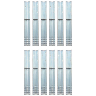 Kotwy gruntowe w kształcie litery L 12 szt. Stal ocynkowana 5x5x50 cm