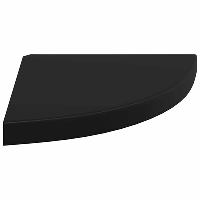 vidaXL Narożne półki ścienne, 2 szt., czarne, 35x35x3,8 cm, MDF