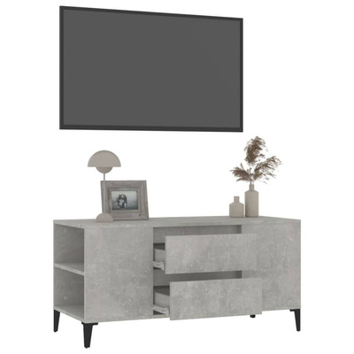 vidaXL Szafka pod TV, szarość betonu, 102x44,5x50 cm