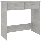 vidaXL Biurko, szarość betonu, 80x40x75 cm, materiał drewnopochodny