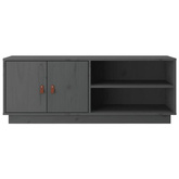 vidaXL Szafka pod TV, szara, 105x34x40 cm, lite drewno sosnowe