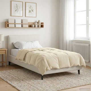 Kołdra na cały rok Kwiłtowany Kremowy 135 x 220 cm Mikrofibra