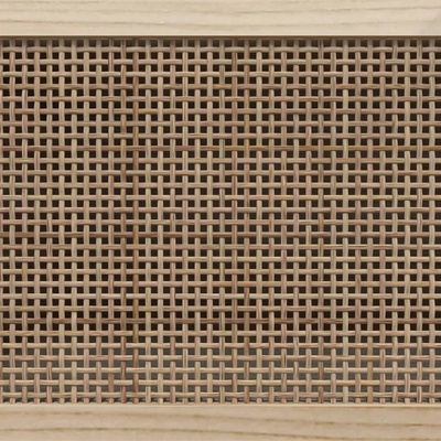 Stolik pod TV, brązowy, 80x30x40 cm, drewno sosnowe i rattan