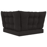 Poduszka do sofy na zewnątrz 3 pcs Czarny Poliester