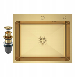 Zlewozmywak stalowy Ivette gold