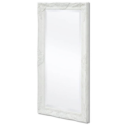 vidaXL Lustro ścienne w stylu barokowym, 100x50 cm, białe