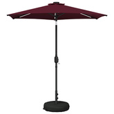 Parasol ogrodowy z oświetleniem LED i podstawą 230 x 230 cm