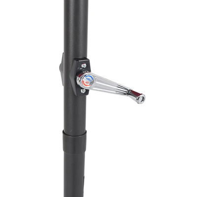 Parasol ogrodowy LED, stalowy słupek, bordowy, 225x225x212 cm