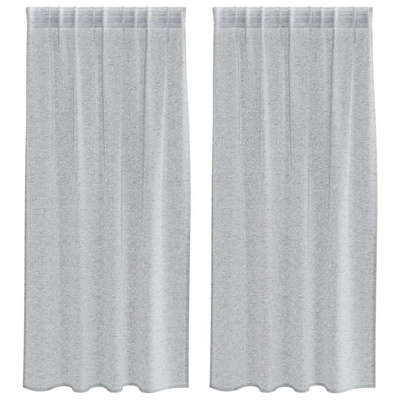 Firany Voile 2 pcs Ciemnoszary 175 x 140 cm Poliester