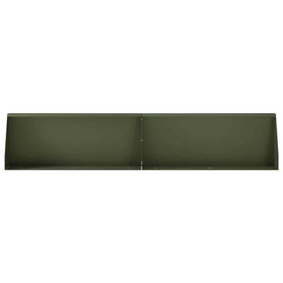 Mur oporowy 2 szt. 100 x 12 x 50 cm Stal Oliwkowy zielony