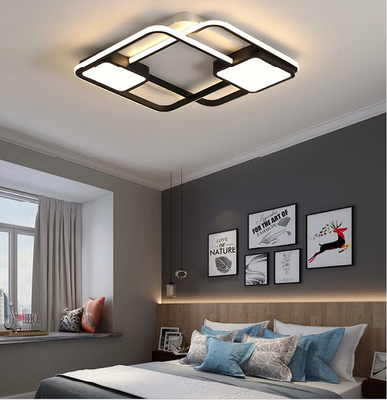 Lampa sufitowa LED czarna 80W + pilot dl-f03