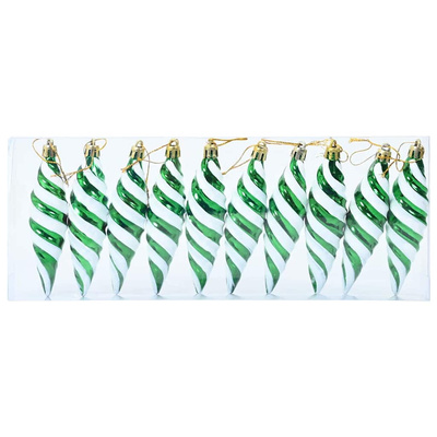Świąteczna kula w spiralnym kształcie 40 pcs Zielony
