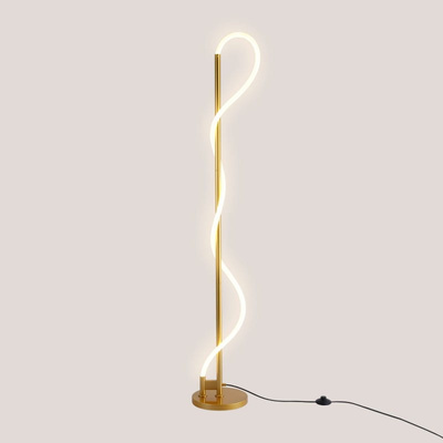 Nowoczesna Lampa podłogowa Złota LED 30W 3000K Abruzzo Spirali
