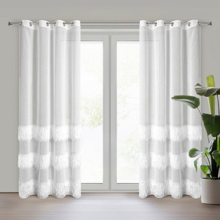 Firana Przel biała 140x250 wariant 5