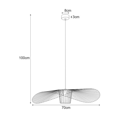Lampa wisząca KP-21 MINI BEŻ z serii KAPELUSZ