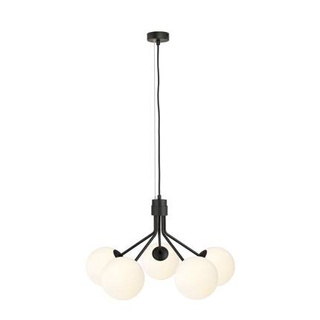 Lampa wisząca NOVA 5 BLACK/OPAL