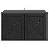 Koty Dom Czarny 85 x 55 x 50,5 cm Drewno inżynieryjne