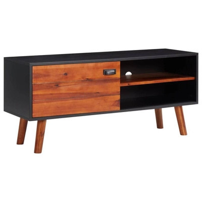 vidaXL Szafka pod TV, 110x35x50 cm, lite drewno akacjowe i MDF