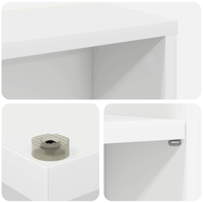 Kabinet na płyty CD 2 szt. Biały 33 x 23,5 x 175 cm