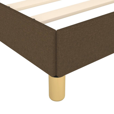 vidaXL Rama łóżka, ciemnobrązowa, 90 x 200 cm, tapicerowana tkaniną model standard