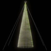vidaXL Stożkowa choinka z lampek, 1544 zimnych białych LED, 500 cm