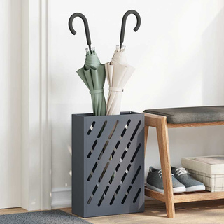 Stojak na Parasol Deszczowy antracytowy 28 x 12 x 41 cm Stal