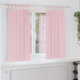 Firany blackout z kółkami 2 pcs Dziecięcy róż 175 x 140 cm