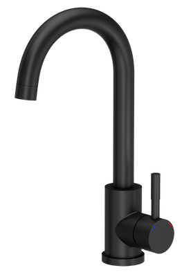 GO- SMART CZARNY zlewozmywak granitowy 1-k z/o (62x44x17,5) + bateria very black + syfon manualny z zaślepką very black