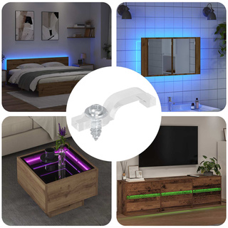 Klipsy LED Strip 23,8 mm 12 pcs przezroczysty Plastik i żelazo