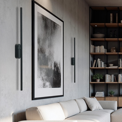 Kinkiet BAGETTE 80 czarny 13W LED 4000K nowoczesna lampa ścienna do salonu sypialni przedpokoju biura