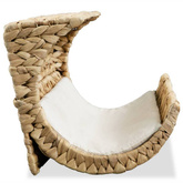 vidaXL Legowisko dla kota z poduszką, hiacynt wodny, 35x18x18 cm