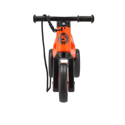 FWRider Super Sport 515739 Kolor: Orange / Pomarańczowy z pomarańczowymi felgami Rowerek biegowy Jeździk 2w1 Ciche koła + Pasek do noszenia dla Rodzica