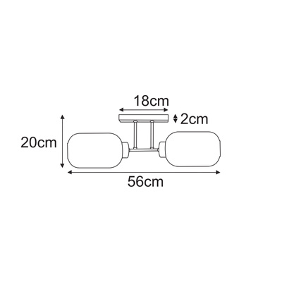 Lampa sufitowa K-5743 z serii FADIGA