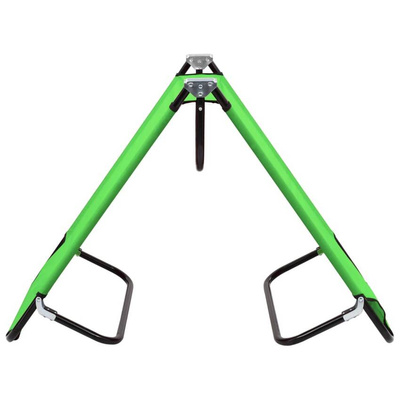 vidaXL Składany leżak, stal, zielony