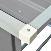 Wiata na drewno, stal galwanizowana, 163 x 83 x 154 cm, szara